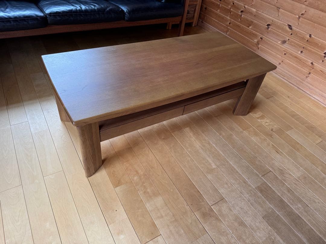 木製センターテーブル 引き出し付き カリモク