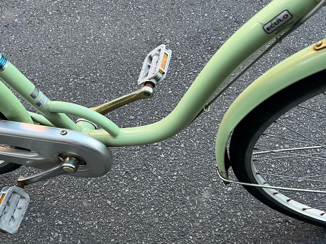 ピ*タ様 中古美品ブリヂストンLEDオートライト自転車26インチライトグリーン※