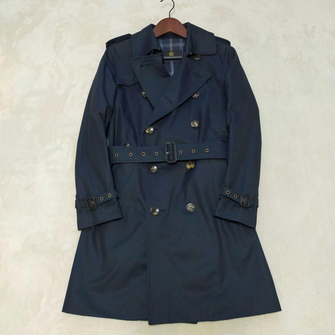 美品　英国製　GRENFEL　トレンチコート　34サイズ　ネイビー