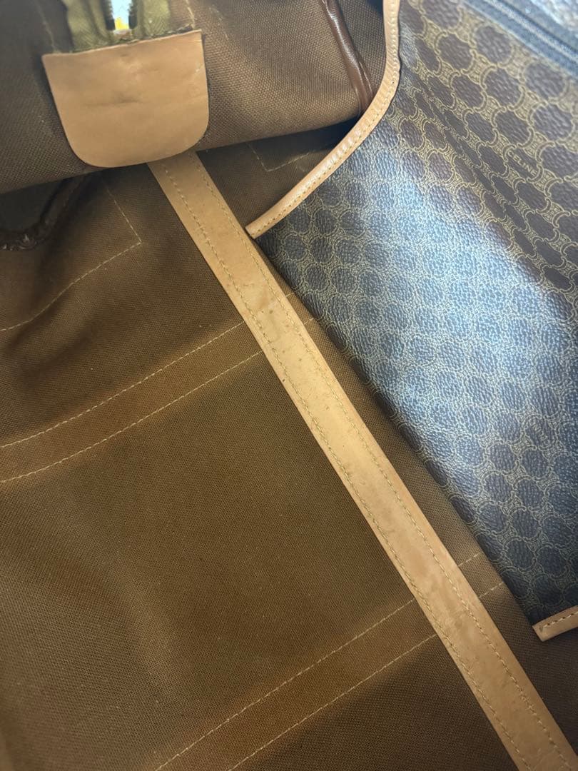 CELINE セリーヌ オールド マカダム柄 ボストンバッグ M14 南京錠付き