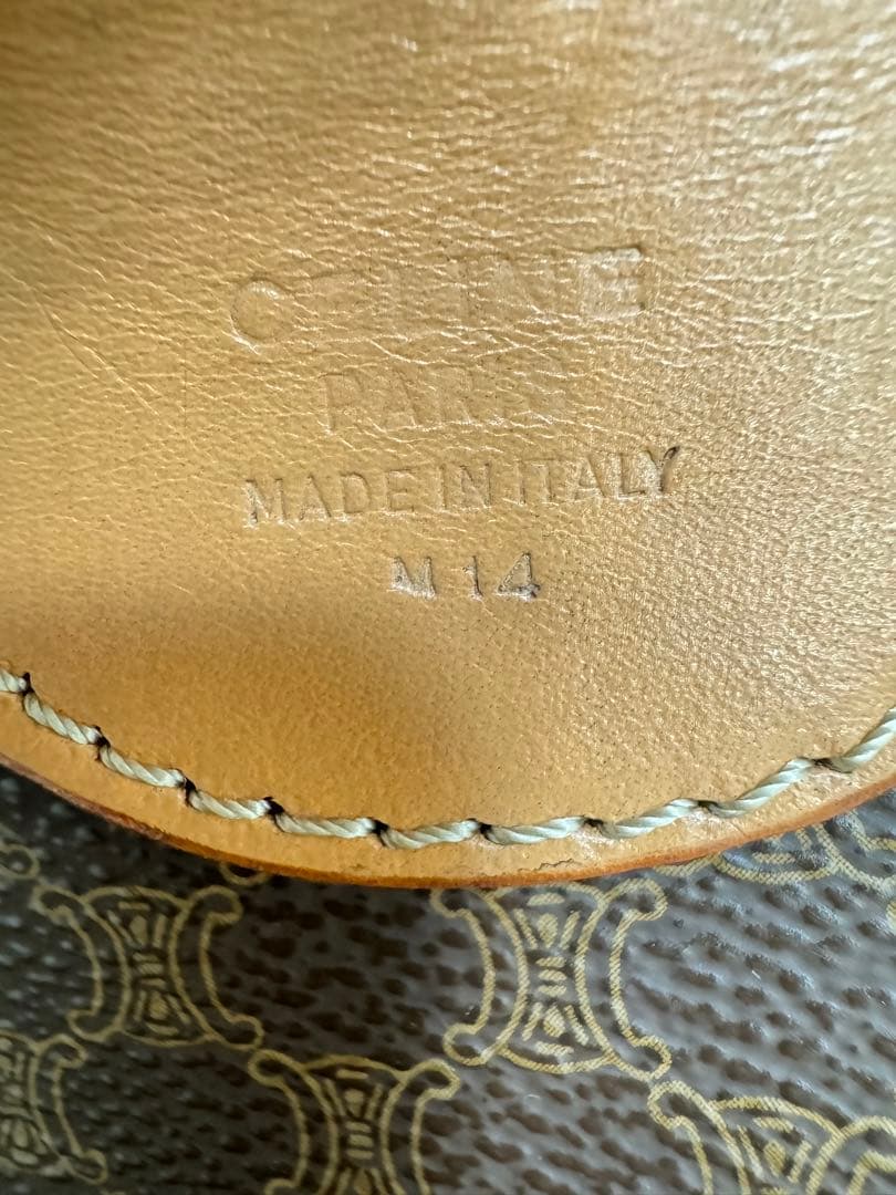 CELINE セリーヌ オールド マカダム柄 ボストンバッグ M14 南京錠付き