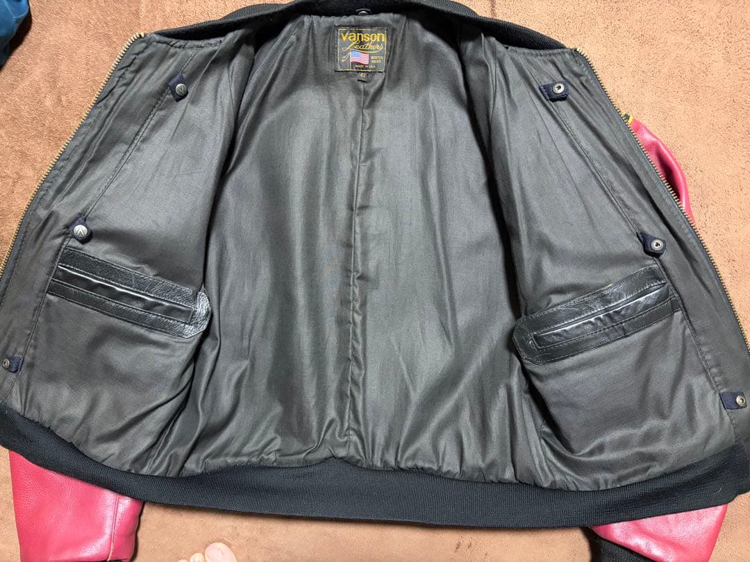 VANSON TJP 42 レザー ライダースジャケット バンソン スタジャン