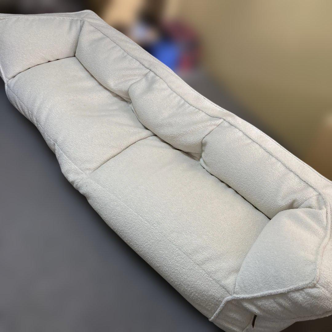 LOUNGE PUG アルバートソファ ３人掛け ホワイト　ボア