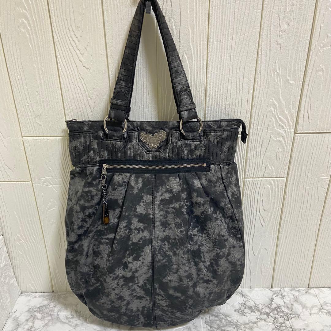 【最終価格】ディーゼルY2kショルダーバッグブラック＆グレー トートバッグA4