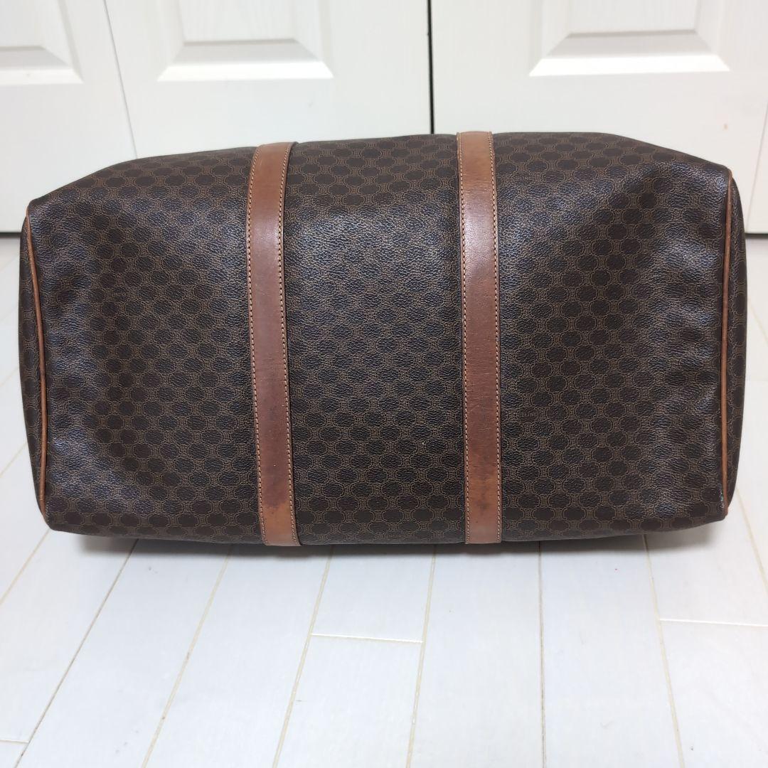 【CELINE】45cm ボストンバッグ　旅行鞄　マカダム柄　PVC