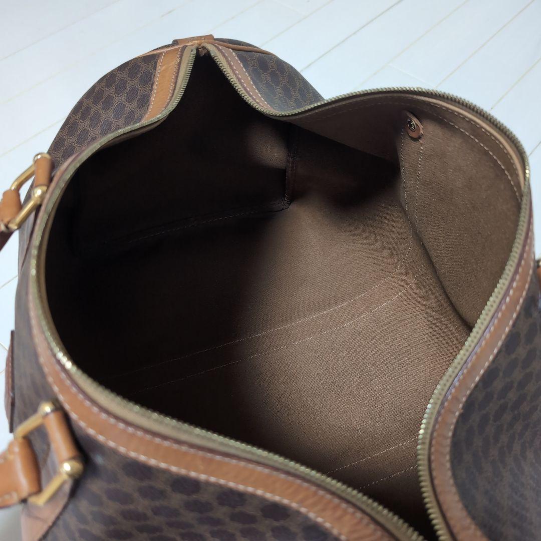 【CELINE】45cm ボストンバッグ　旅行鞄　マカダム柄　PVC