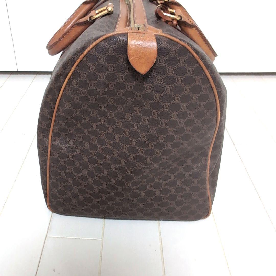 【CELINE】45cm ボストンバッグ　旅行鞄　マカダム柄　PVC