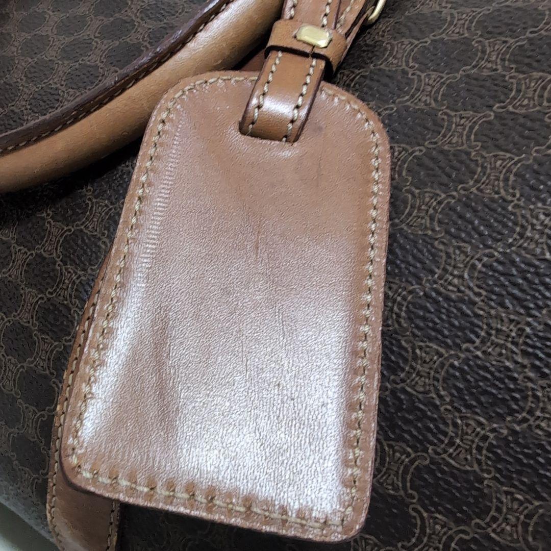 【CELINE】45cm ボストンバッグ　旅行鞄　マカダム柄　PVC