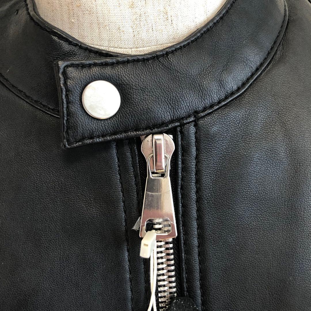 新品未使用　zara ザラ　リアルレザー　ライダース　革ジャン　Ｌサイズ