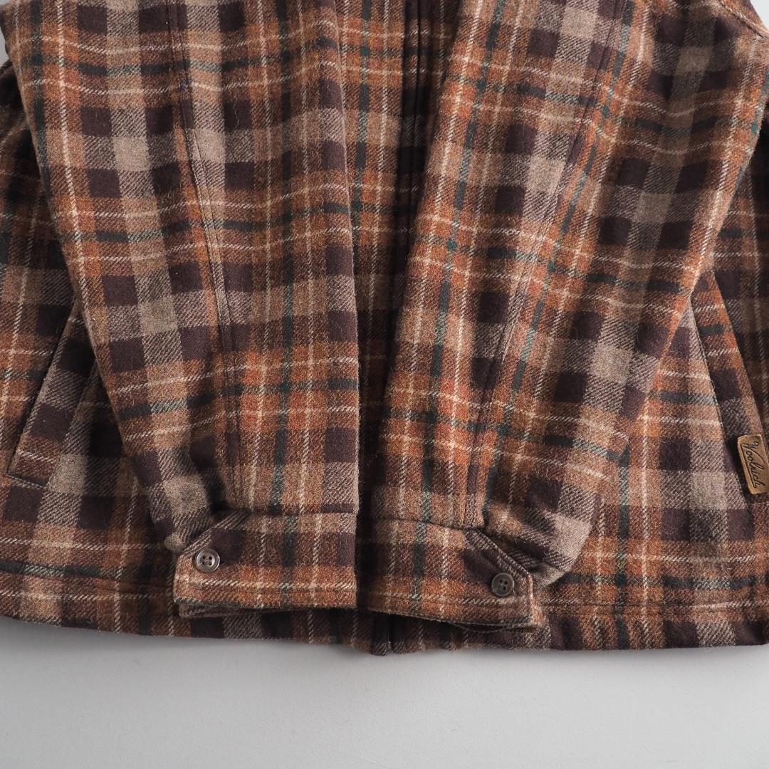 ウールリッチ　アシックス社製　ウールジャケット　裏地キルティング　チェック