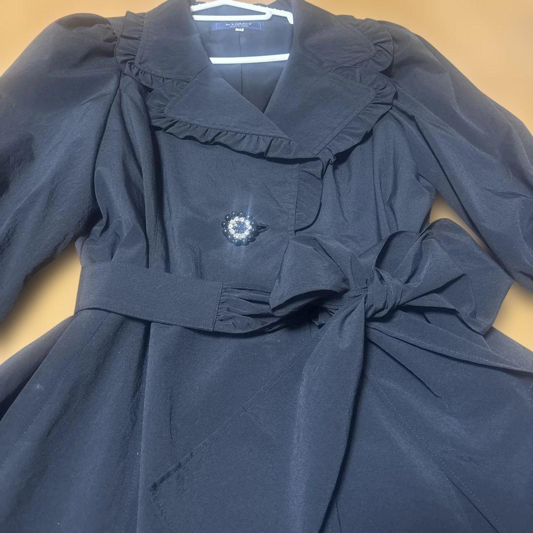 M'S GRACY 黒 ロングコート 44美品。