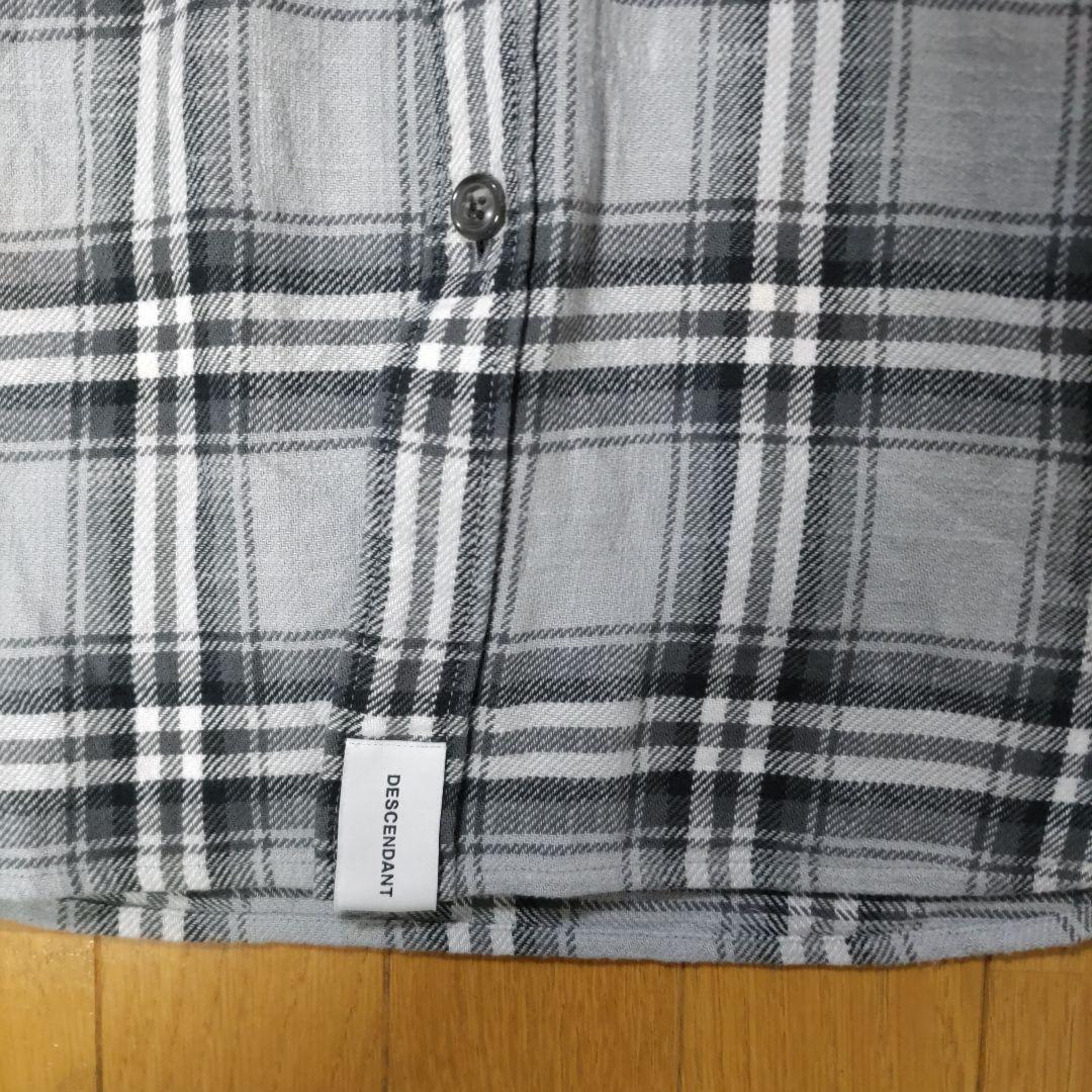 DESCENDANT チェック柄 長袖シャツ グレー系