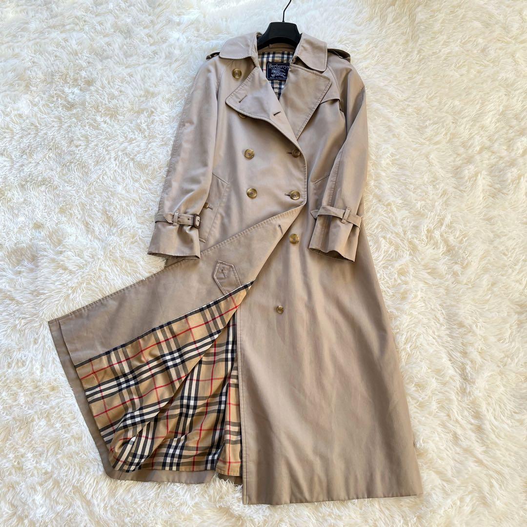 ヴィンテージ　バーバリー　トレンチコート　ベージュ　ノバチェック