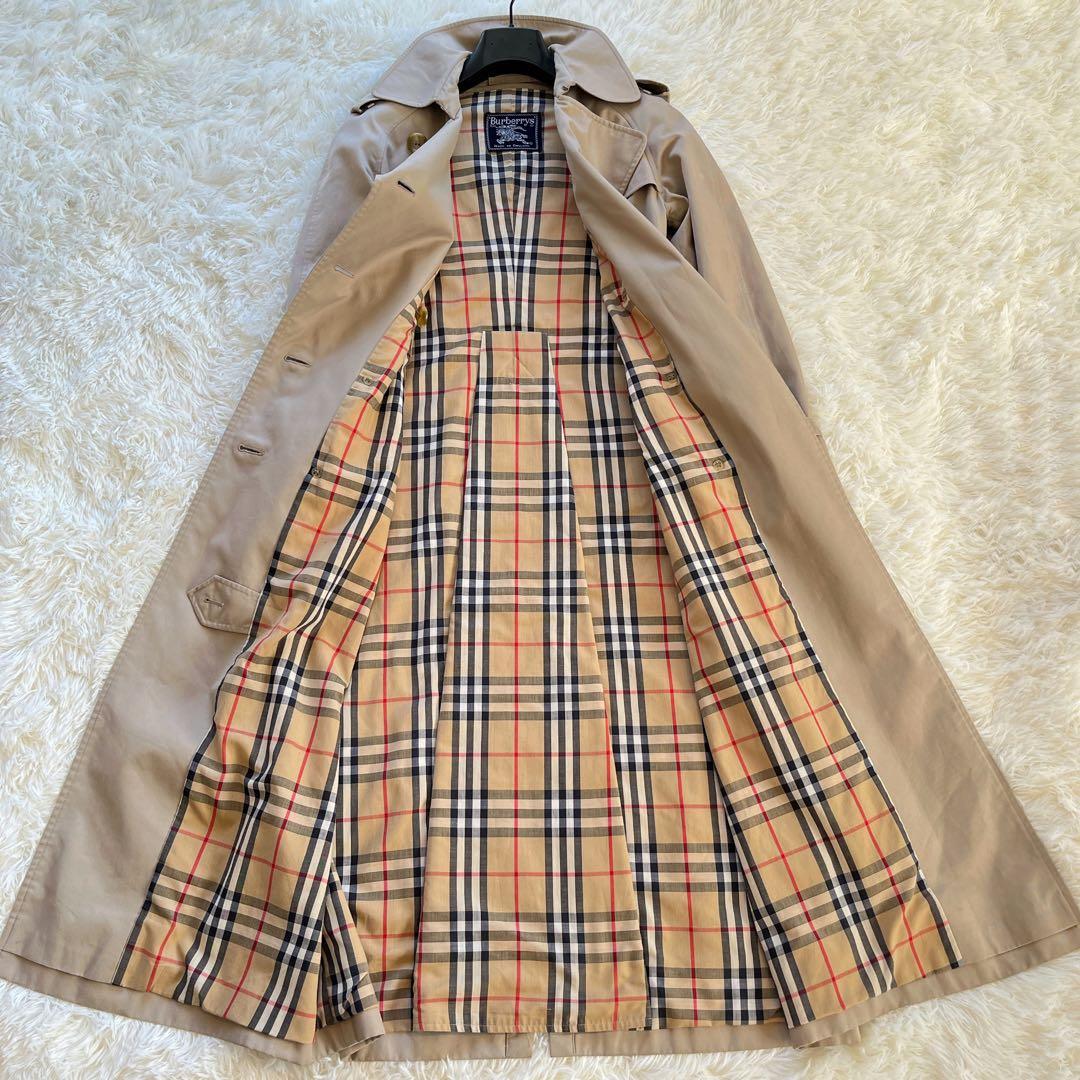 ヴィンテージ　バーバリー　トレンチコート　ベージュ　ノバチェック