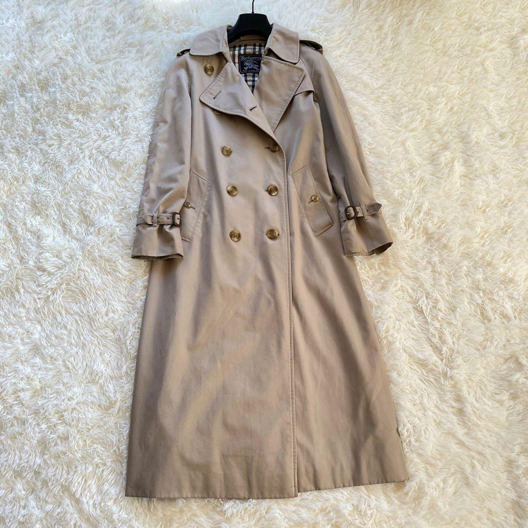 ヴィンテージ　バーバリー　トレンチコート　ベージュ　ノバチェック