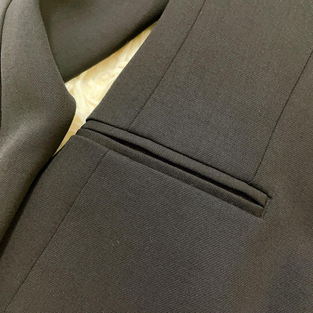 極美品✨プラステ　スーツセットアップ　ノーカラー　テーパード　紺　S 洗える