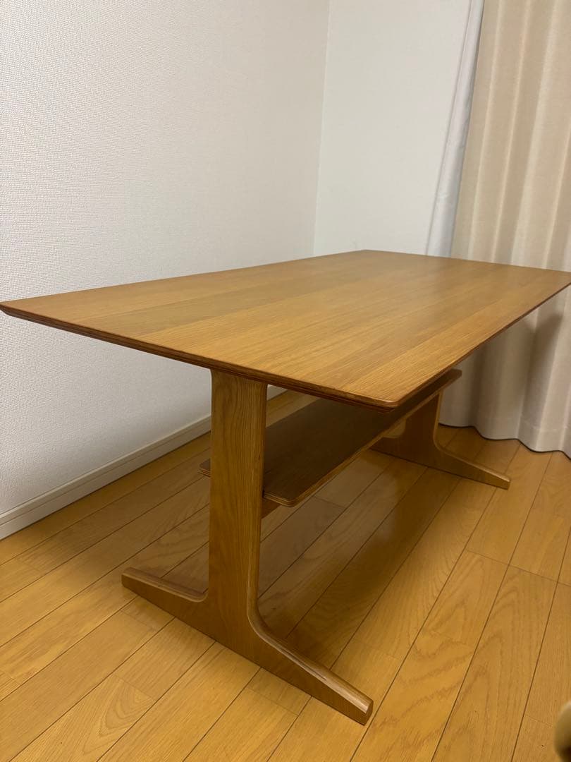 無印良品 リビングでもダイニングでもつかえるテーブル・2・オーク材 説明書付き