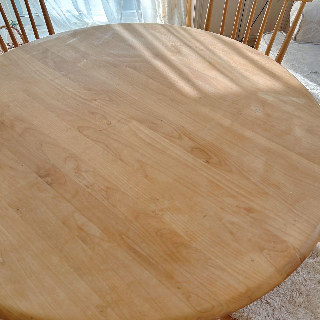 モモナチュラル 椅子セットダイニングテーブル 4人がけ 椅子付き 円形 丸型