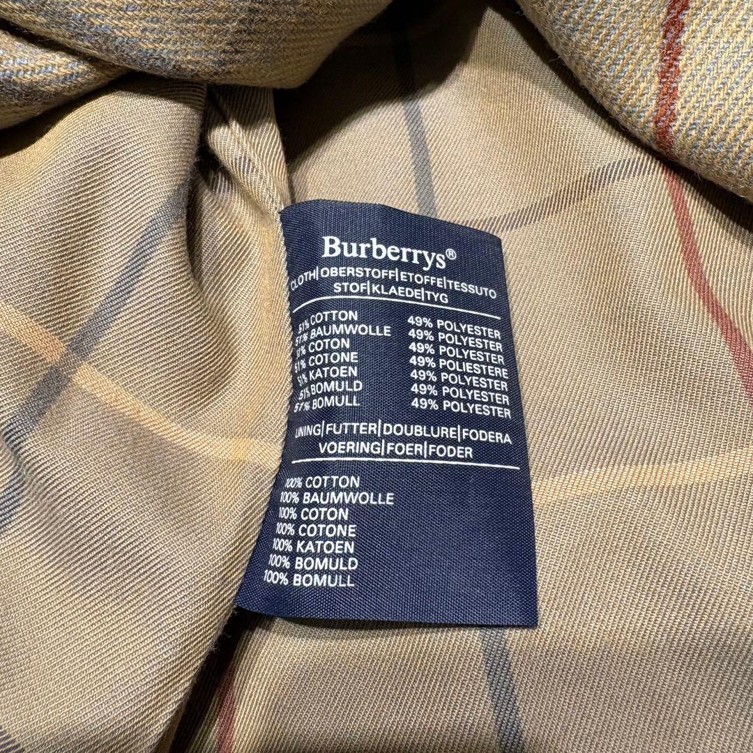 希少 美品 バーバリー シングル トレンチコート ライナー ベルト ベージュ