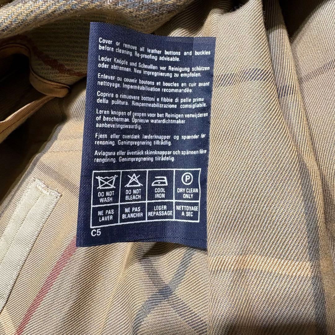 希少 美品 バーバリー シングル トレンチコート ライナー ベルト ベージュ