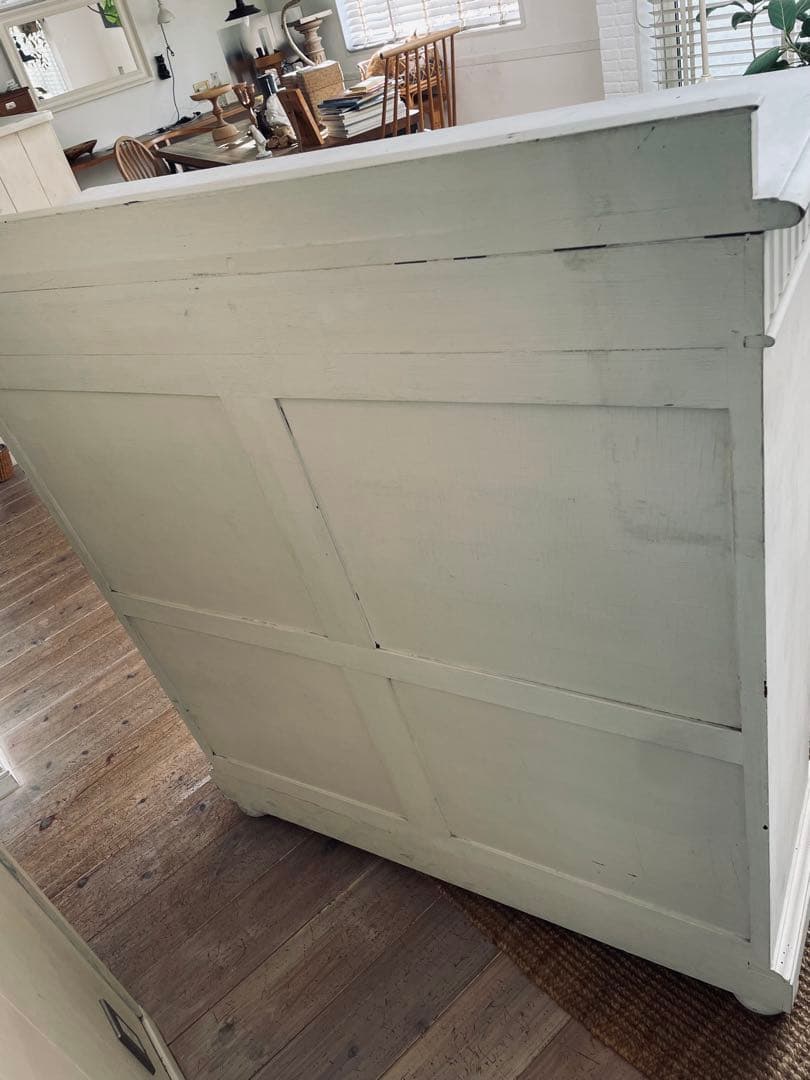 値下げフランスアンティーク　白　キャビネット　本棚