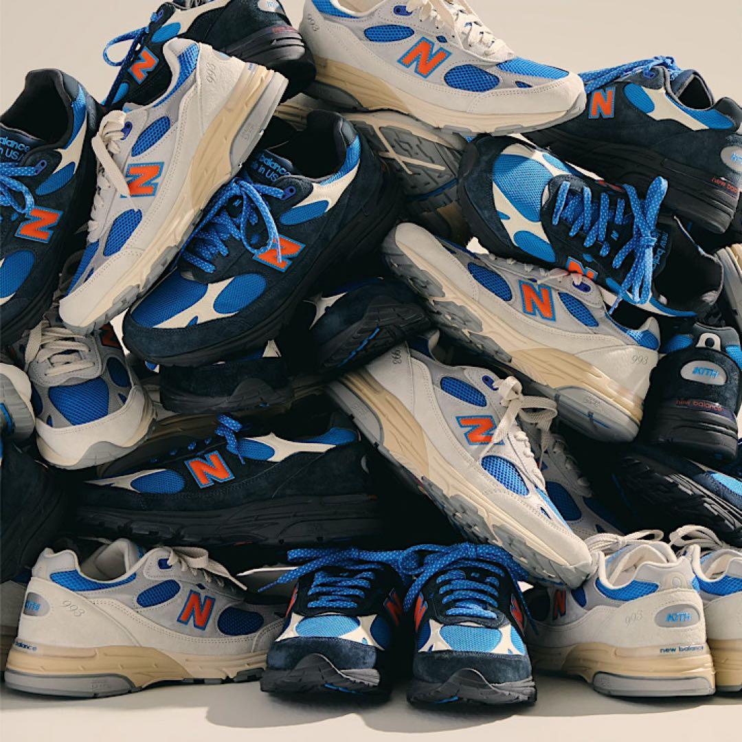 28.5 キス ニューバランス 993 マディソンスクエアガーデン グレー