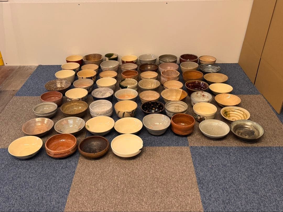 茶碗 抹茶碗 数茶碗 まとめて 60点 茶道具 箱無し 陶器 色絵 いろいろ