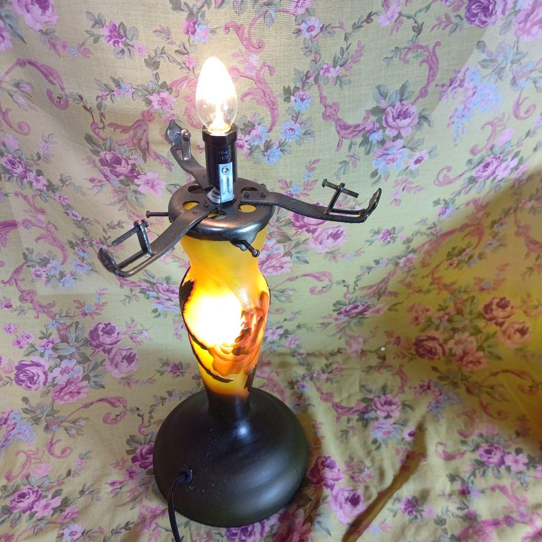 ガレ風 薔薇彩ルームランプ