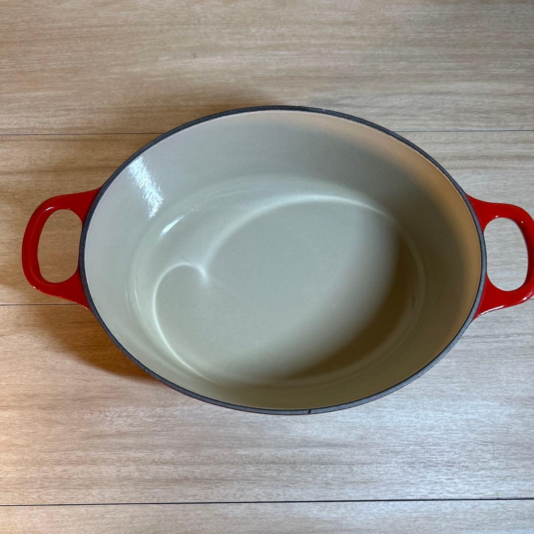 ルクルーゼ　ココットオーバル　25cm チェリーレッド　両手鍋　鍋