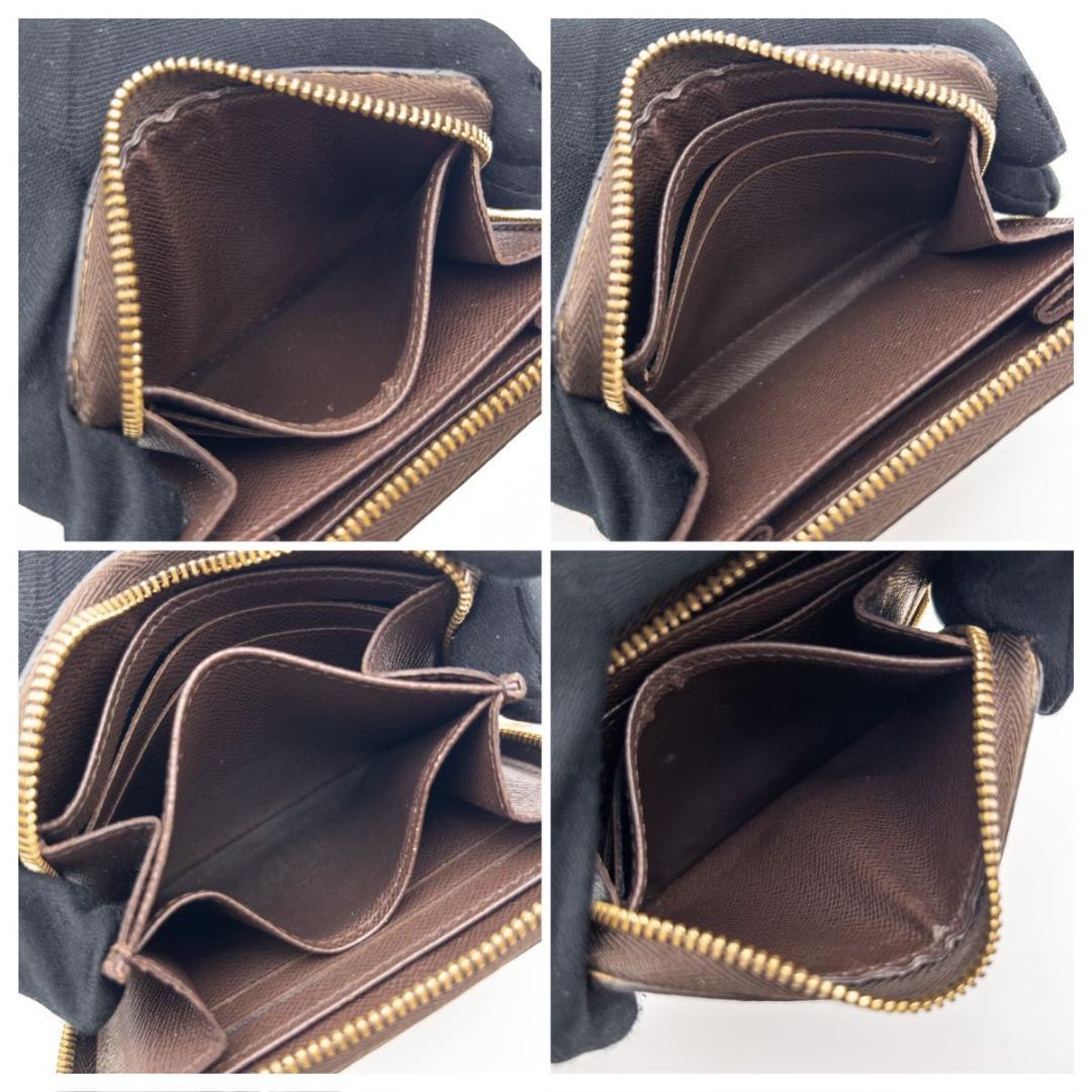 【SALE】ルイヴィトン　ジッピーパース　ダミエエベヌ　ケース　茶色