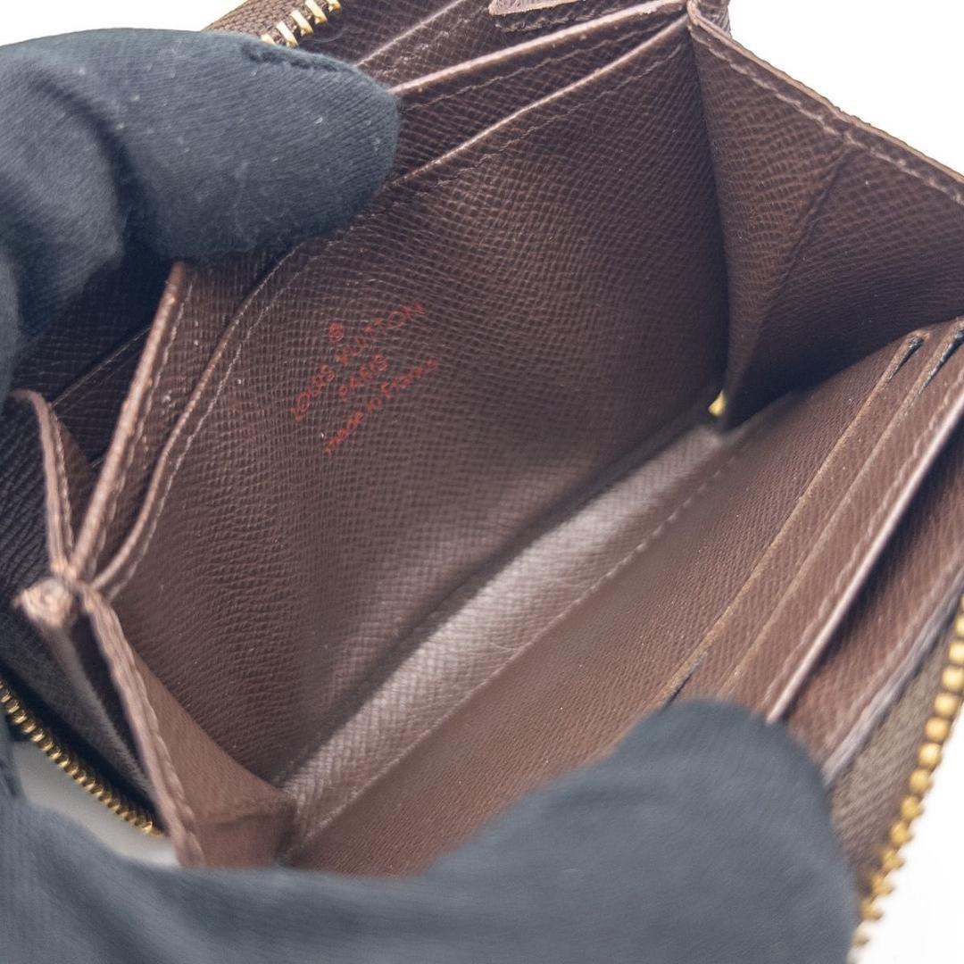 【SALE】ルイヴィトン　ジッピーパース　ダミエエベヌ　ケース　茶色