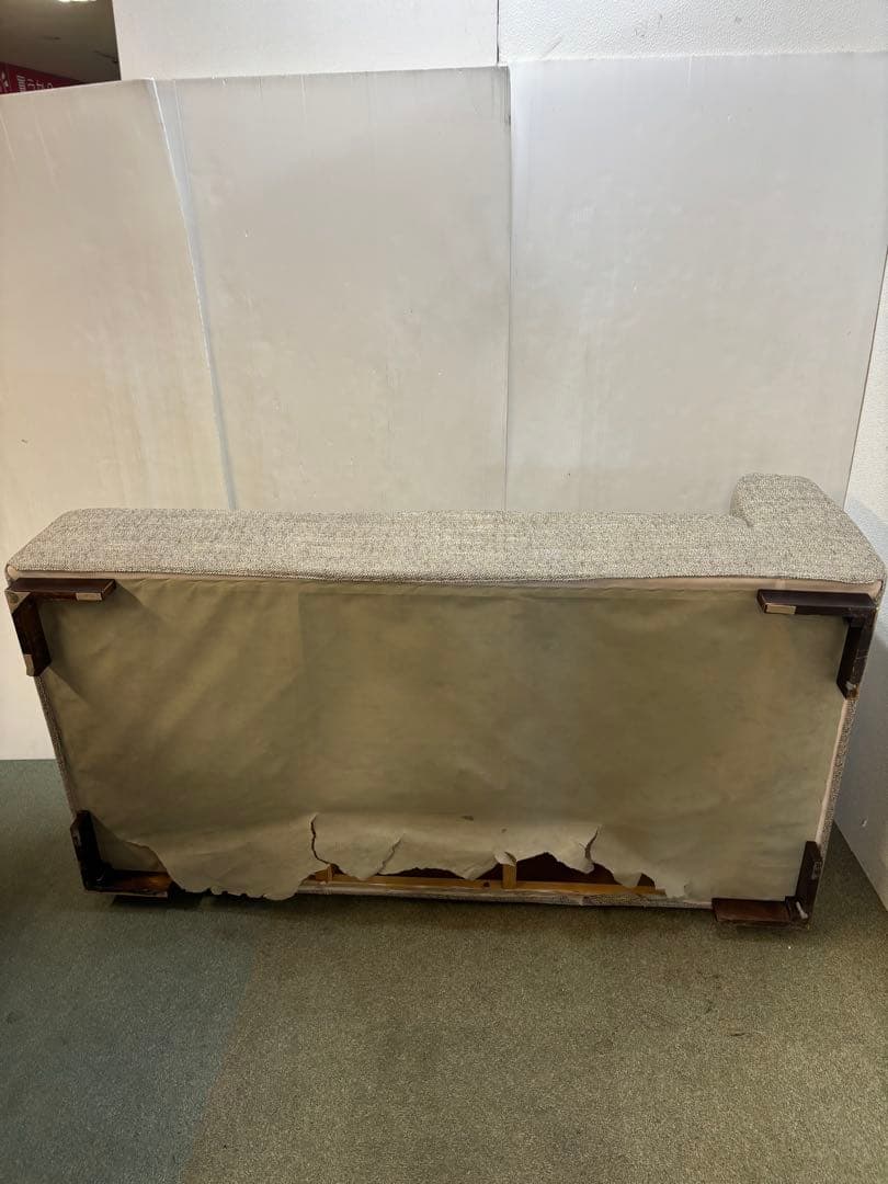 カバーリング式　ファブリックカウチソファ　クッション1個付き