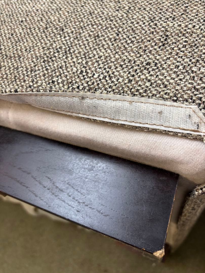 カバーリング式　ファブリックカウチソファ　クッション1個付き