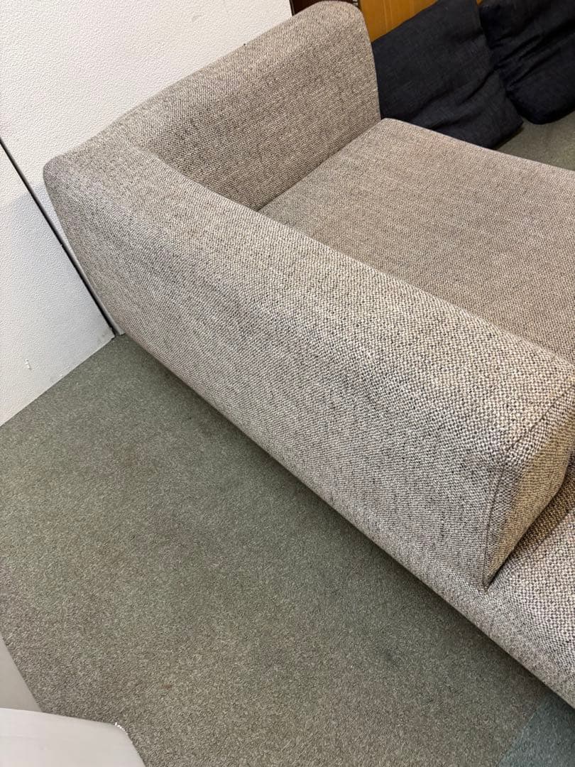 カバーリング式　ファブリックカウチソファ　クッション1個付き