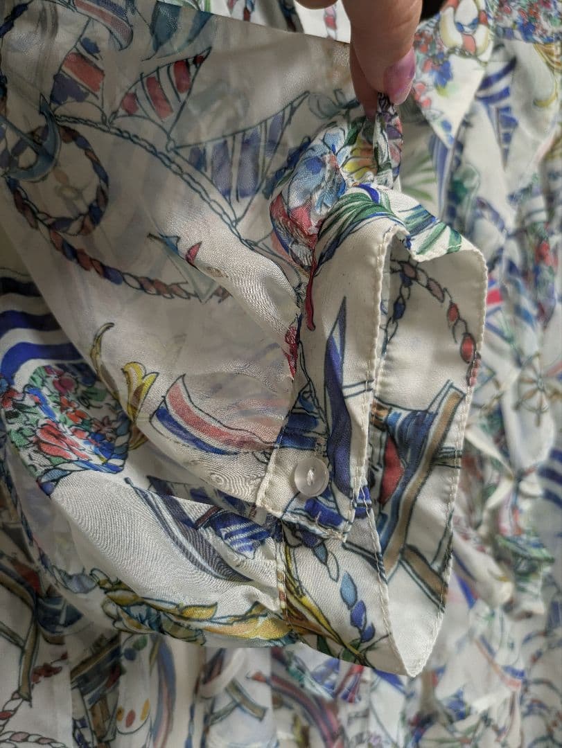 マリンPTリボンタイブラウス