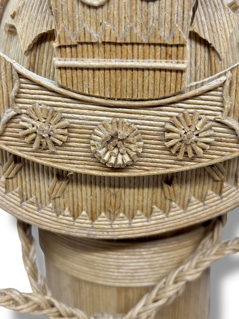 #紙製 クラフト兜飾り 手作り紙兜飾り 台付き