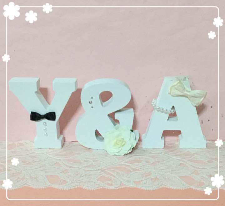 $aru様確認用♡ウエディングバージョン・イニシャルオブジェ