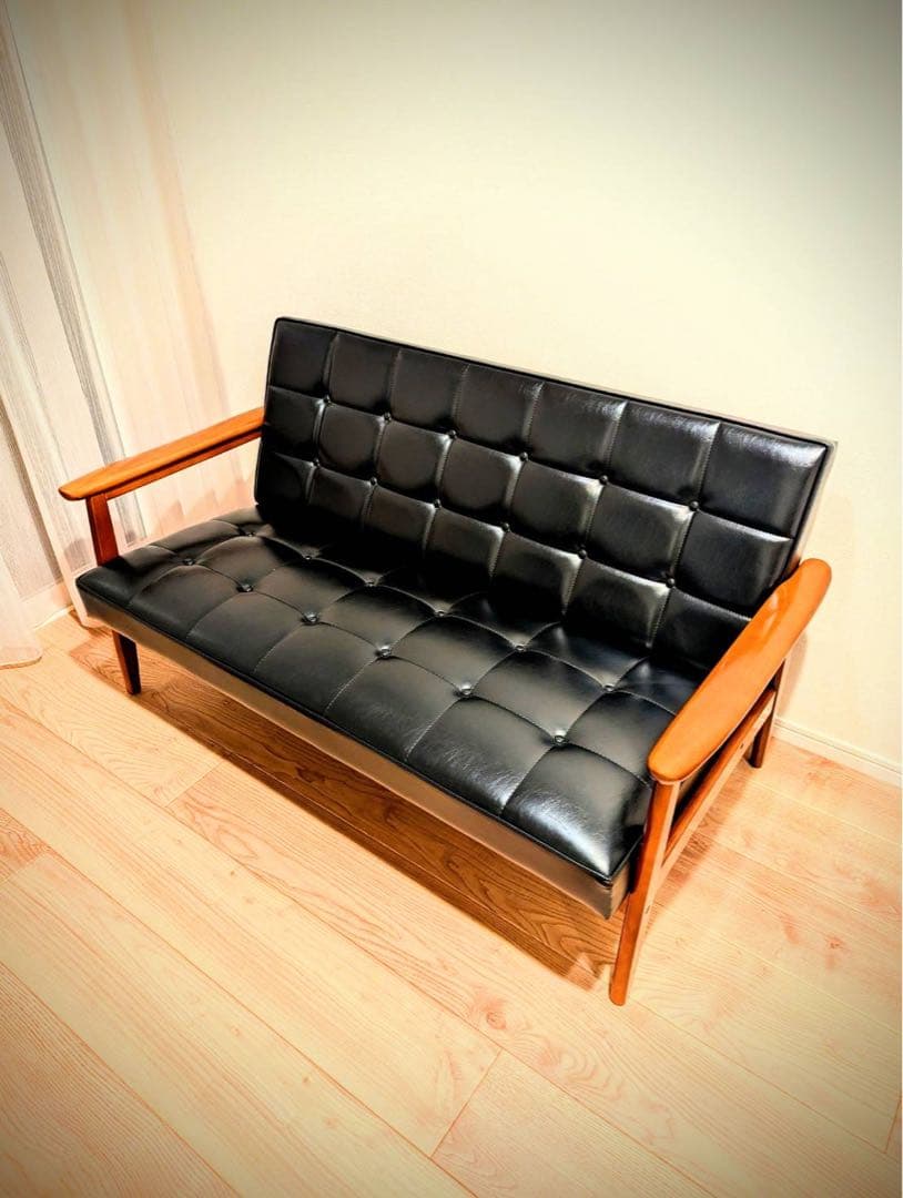 【カリモク60】Kチェア 2シーター スタンダードブラック