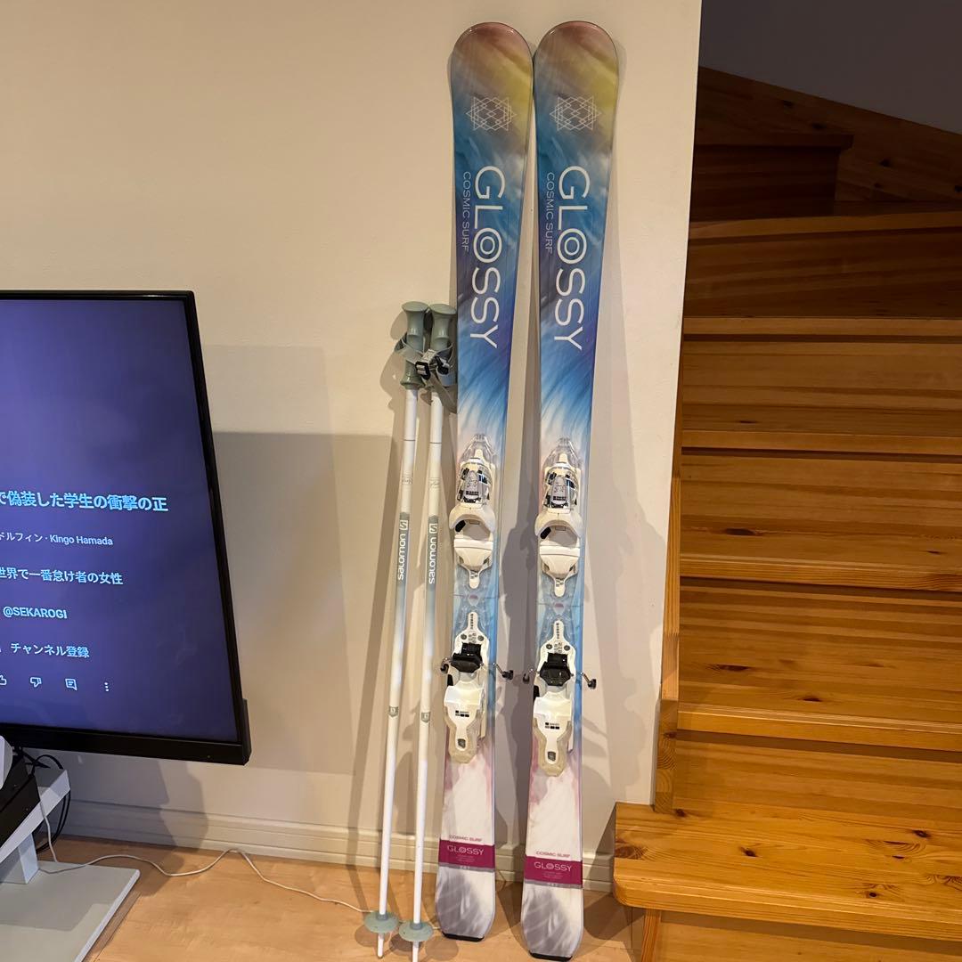 美品　スキー　板　ストックセット 147 COSMICSURF