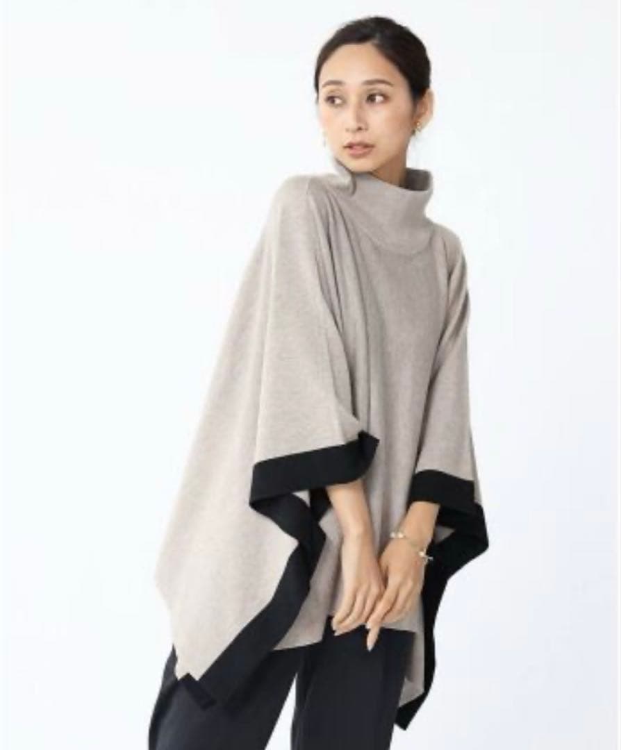 新品フェンネルFENNELハイネックニットポンチョ15000円SCOT CLUB