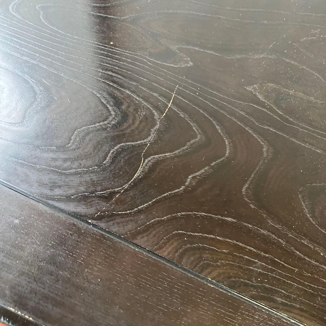 昭和レトロ ナショナル 一枚板風大型こたつ 木製コタツテーブル 大型座卓 黒