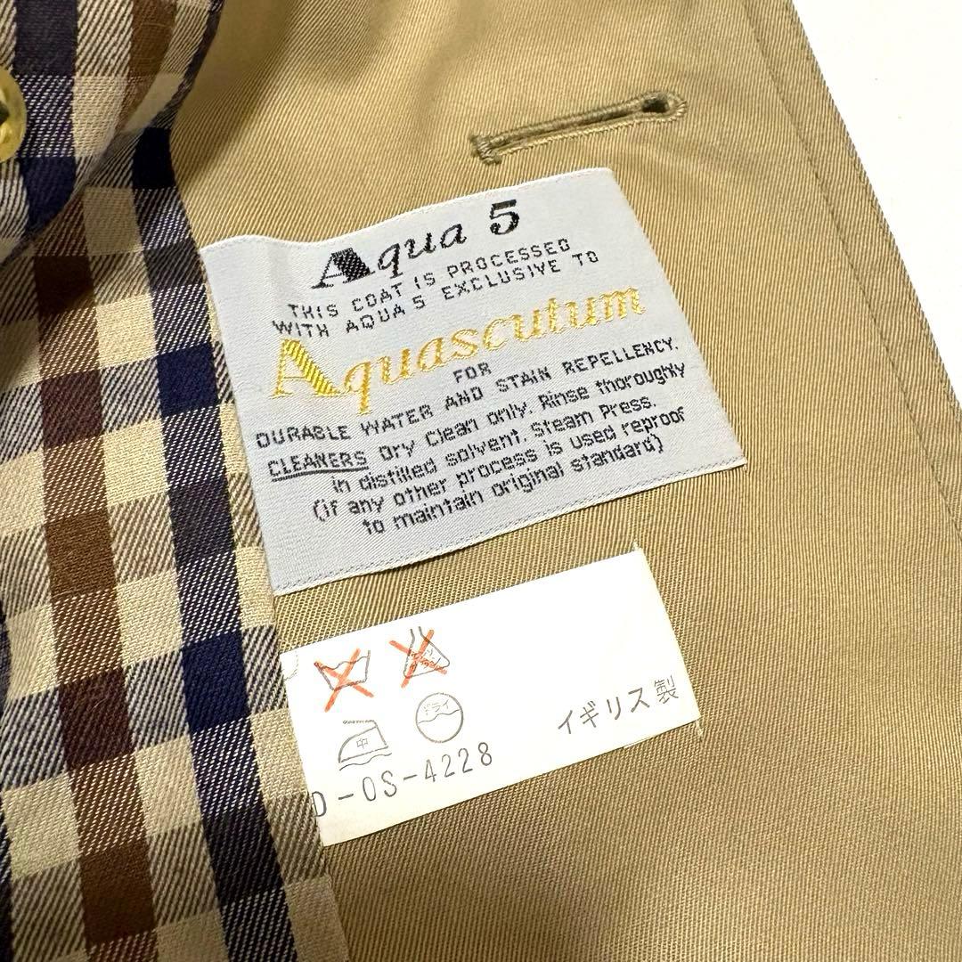 Aquascutum アクアスキュータム トレンチコート イングランド　アクア5