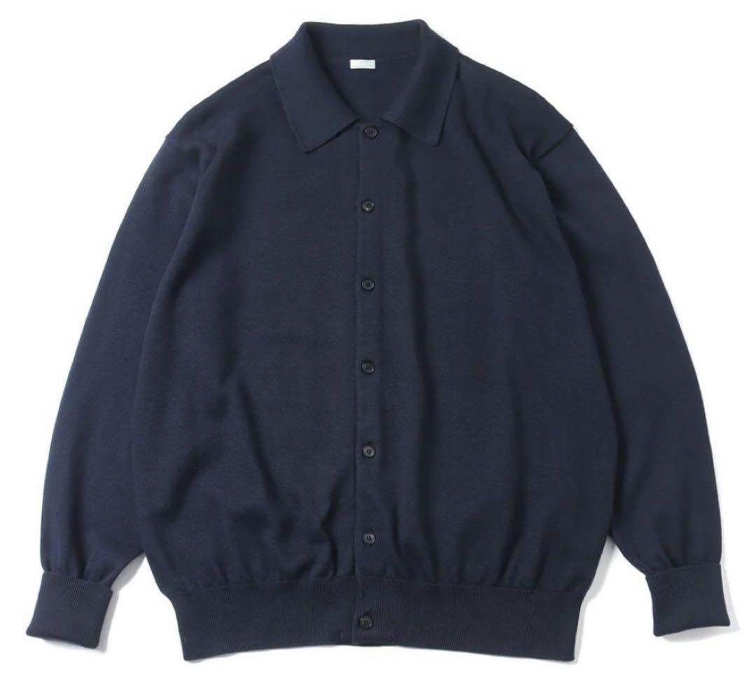 アプレッセ　Cotton Knit Polo Collar Cardigan