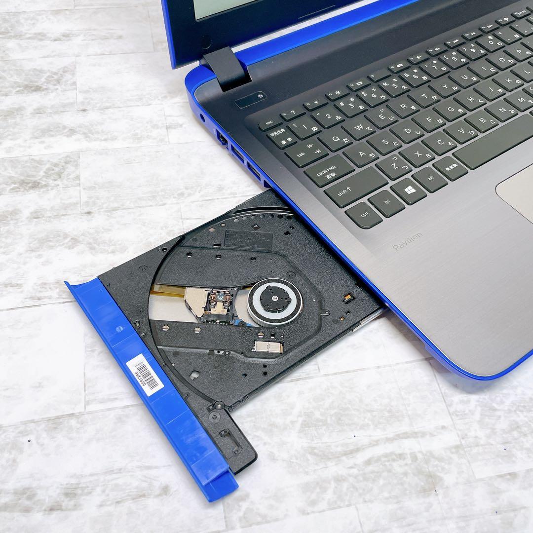 おしゃれブルー✨爆速SSD✨ノートパソコン✨Windows11 カメラ DVD