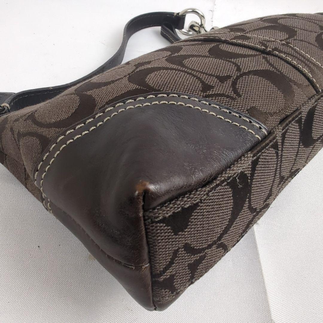 【良品】COACH コーチ シグネチャー アクセサリー ポーチ ミニハンドバッグ