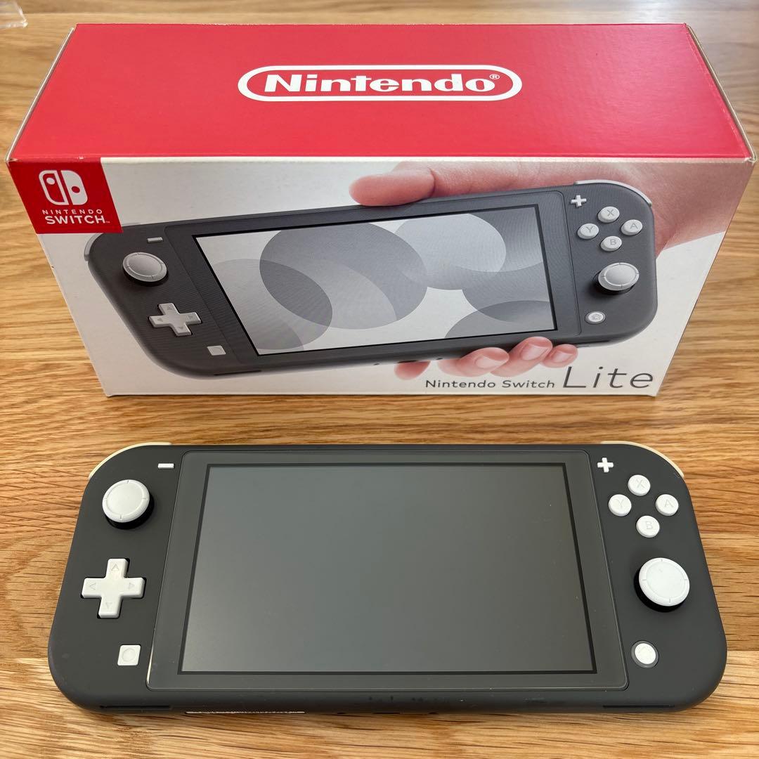 【美品・大人使用】Switch Lite グレー 本体【スティック公式整備済】