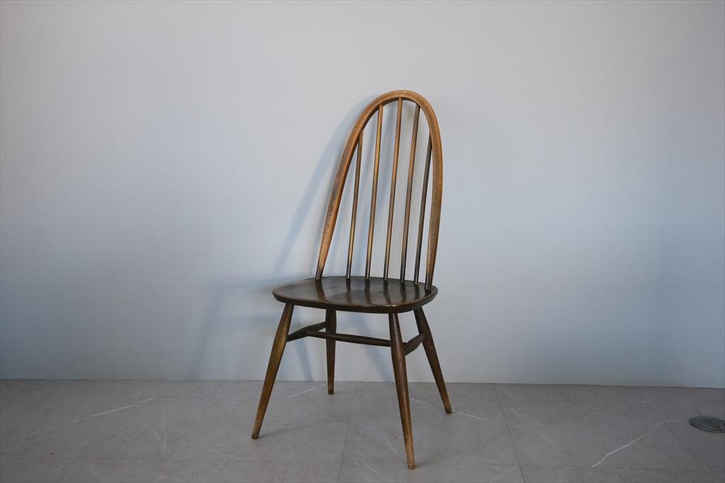 英国アンティークアーコールクエーカーチェア/ダイニングイス(92-263-1)