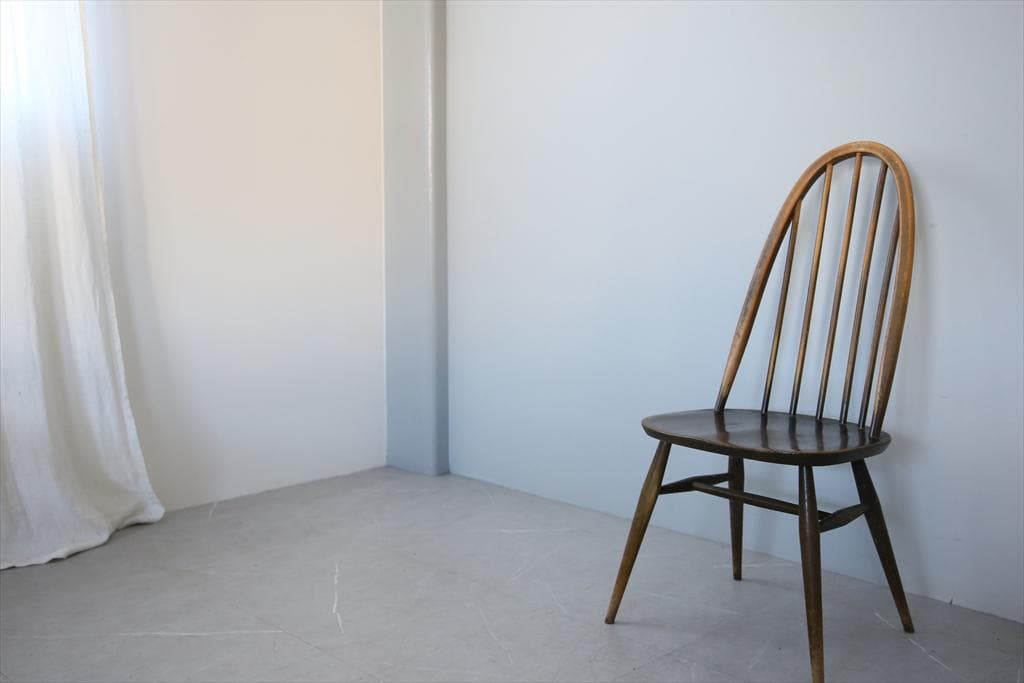 英国アンティークアーコールクエーカーチェア/ダイニングイス(92-263-1)