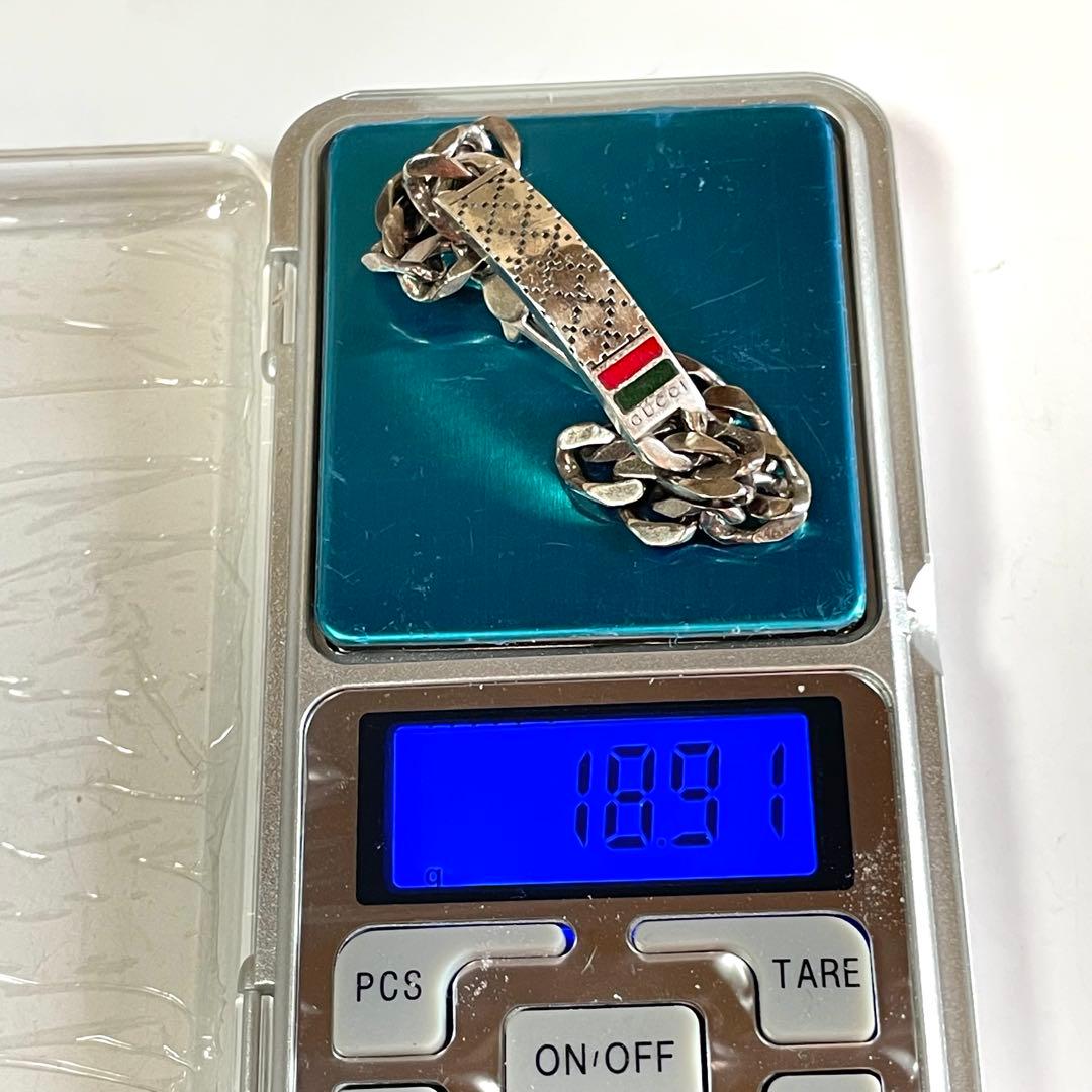 『GUCCI』　グッチ シルバー ディアマンティッシマ　ブレスレット19