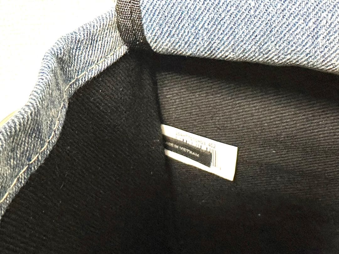 新品■マークジェイコブス ザ クリスタルデニムスモールトートバッグ ライトブルー